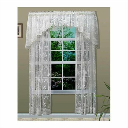 COMMONWEALTH HOME FASHIONS Mona Lisa Engineered Bridal Lace Window Panels72 in., White 70011-100-001-72